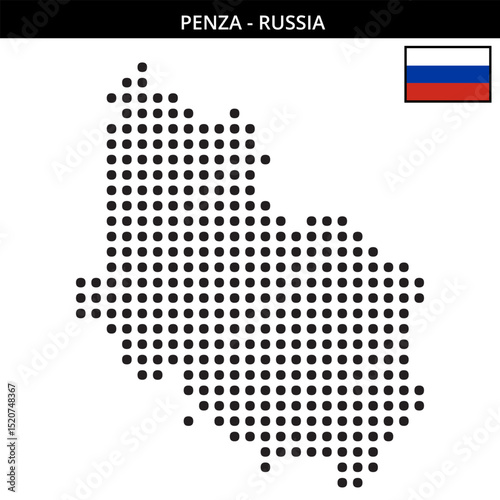 Big dots map of Penza in Russia