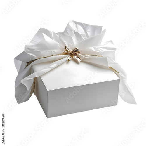 A Beautifully Wrapped Gift, Ready to Unwrap isolated on transparent background Generative AI.