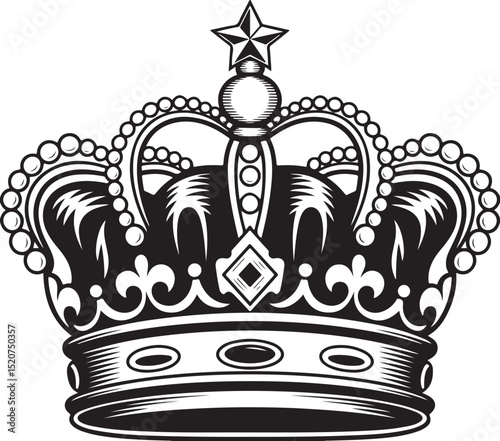 Majestic Crown Illustration Regal Symbol of Royalty and Power