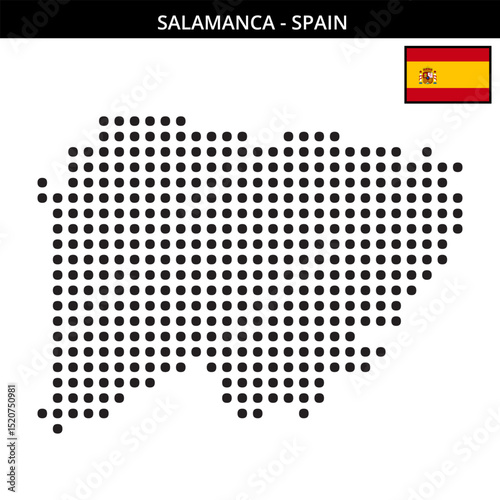 Big dots map of salamanca in Spain