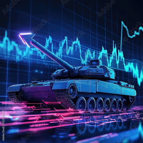 Tank Moving Upwards with Chart