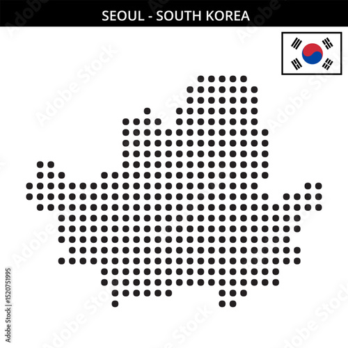 Big dots map of seoul in South Korea