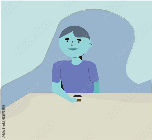 Flat Design Coffee Break Illustration – Vector Art