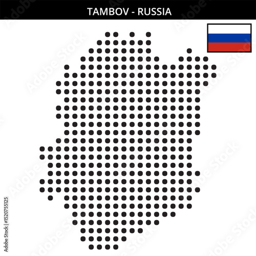 Big dots map of Tambov in Russia