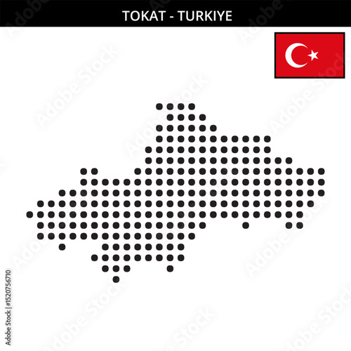 Big dots map of tokat in Turkiye