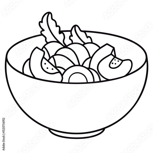 Healthy avocado and melon bowl.