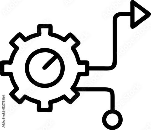 development vector outline icon on white or transparent background
