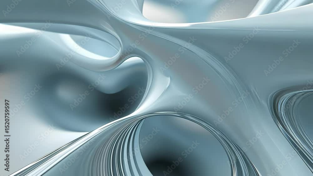 A captivating abstract rendering of a sleek, modern design with flowing curves and light blue tones.