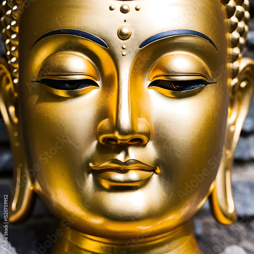 Closeup buddha statue