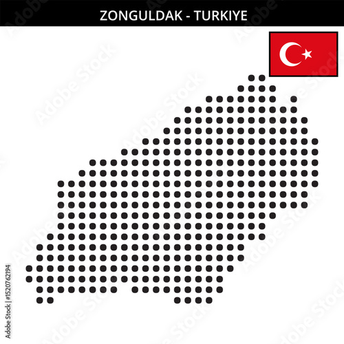 Big dots map of zonguldak in Turkiye