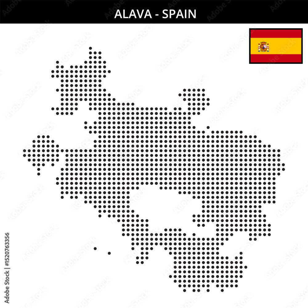 Obraz premium Medium dots map of alava in Spain