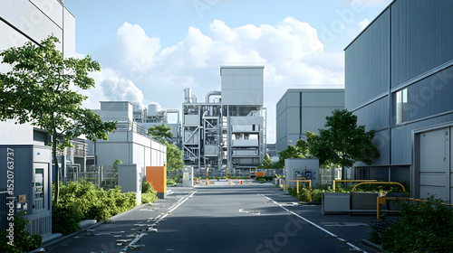 Empty Industrial Alleyway Pixel Art Cityscape