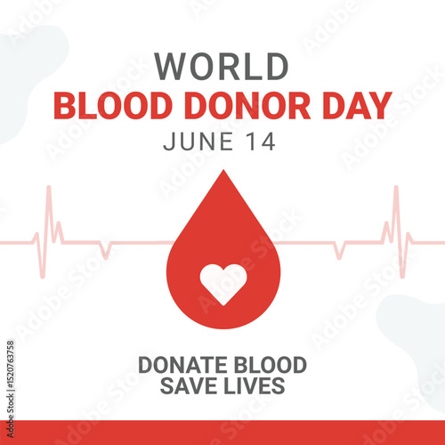 World Blood Donor Day Social Media Post Template – June 14 Awareness