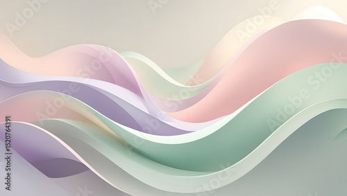 Elegant abstract 3d pastel wave background for design concepts and creative projects
