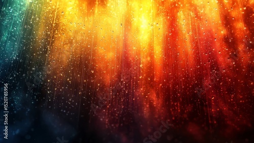 Vibrant abstract background with cascading colors and shimmering particles, perfect for creative projects and digital designs.