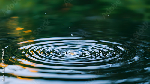 Water Ripple Splash With Dark Green Background