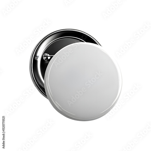 White Round Badge Mockup A Clean And Simple Design isolated on transparent background Generative AI.