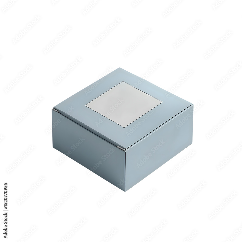 Fototapeta premium Elegant Square Package,Modern Design,Minimalist Product Box isolated on transparent background Generative AI.