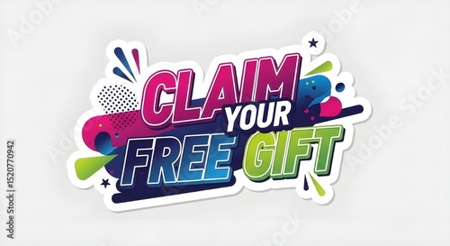 Claim Your Free Gift - Colorful Promotional Banner Design