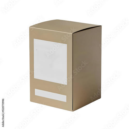 Elegant Beige Packaging Mockup Blank Labels isolated on transparent background Generative AI.