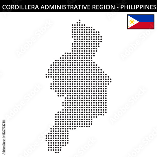 Medium dots map of cordillera-administrative-region in Philippines