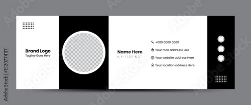 Email signature template design or email footer