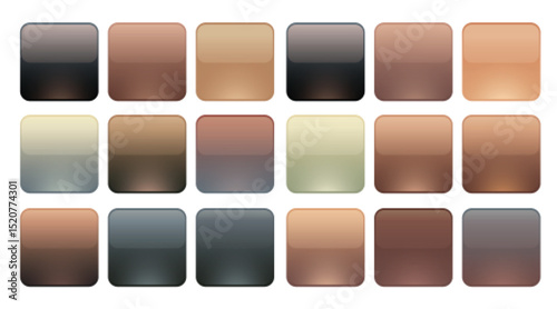 Warm Gradient Square Buttons