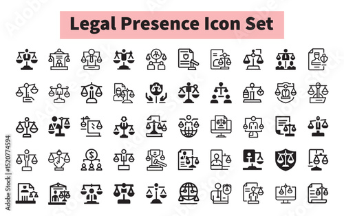 Top legal presence Icon Set. Business name Idea Icon Set. Business Analysis Editable Stroke Line Icons. Symbol. innovation, strategy, values, loyal customers, identity, brand value, design, logo, .svg