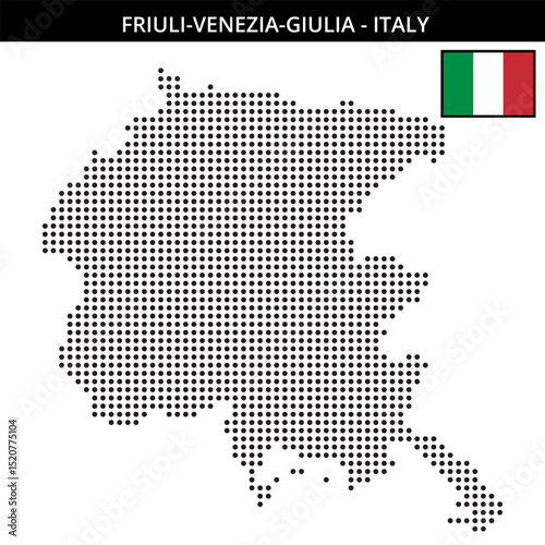 Medium dots map of friuli-venezia-giulia in Italy