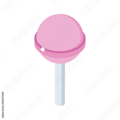 A well designed isometric icon of round lollipop