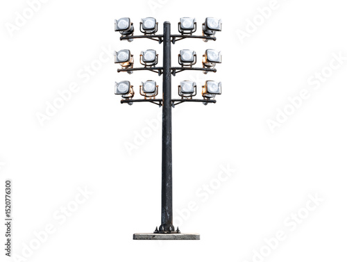 Wallpaper Mural Tall Metal Light Tower with Bright Lights on Transparent Background, PNG Torontodigital.ca