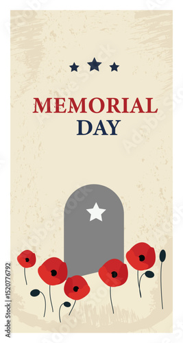 Memorial Day Vertical Remembrance Vector Art Collection-04
