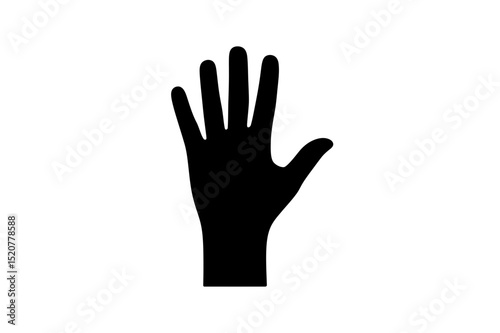 Silhouette of a hand with fingers extended upward