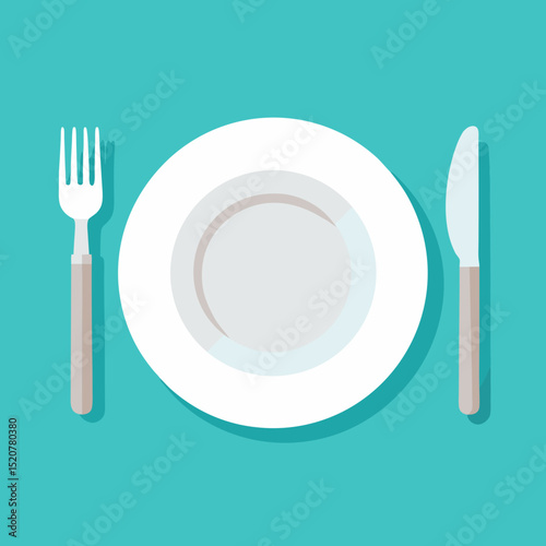 plate and cutlery