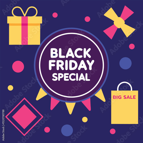 Black friday special sale announcement graphic design
