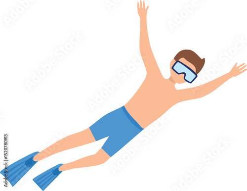man with snorkeling equipment