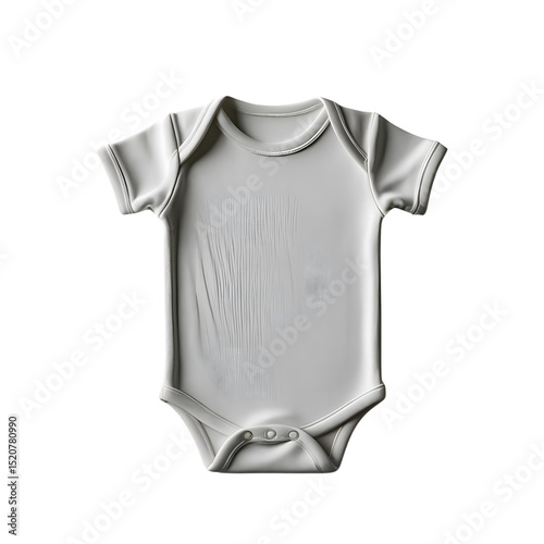 Blank Baby Onesie Mockup Perfect for Design Presentations isolated on transparent background Generative AI.