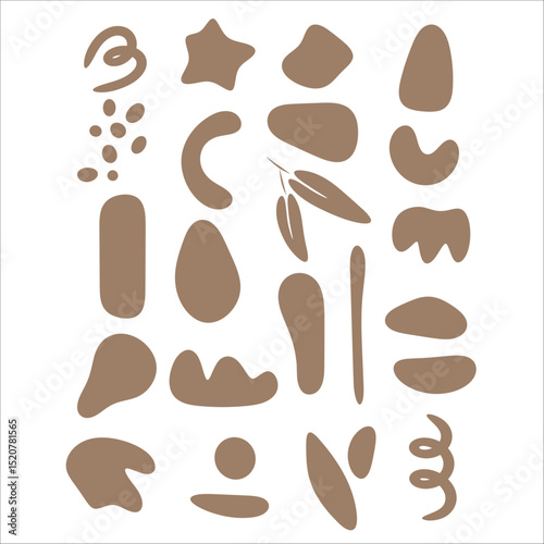 Hand drawn abstract shapes collection