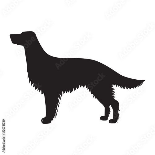 English Setter Dog silhouette icon vector illustration design on white background