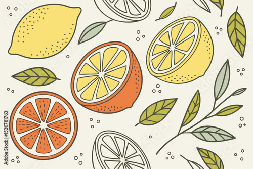 seamless pattern with lemons