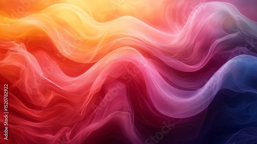 Vibrant abstract waves of color in warm and cool tones, creating a dynamic and soothing visual flow, perfect for backgrounds or artistic projects.