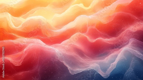 Vibrant abstract waves of color in warm hues, creating a dynamic and soothing visual experience, perfect for backgrounds or artistic projects.