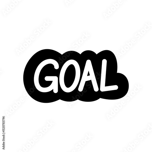 Goal text logo vector illustration