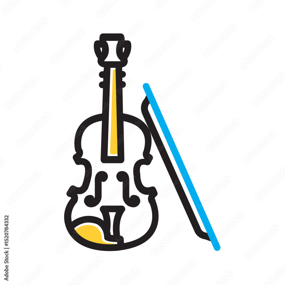 Naklejka premium Vector multi color icon for Acoustic