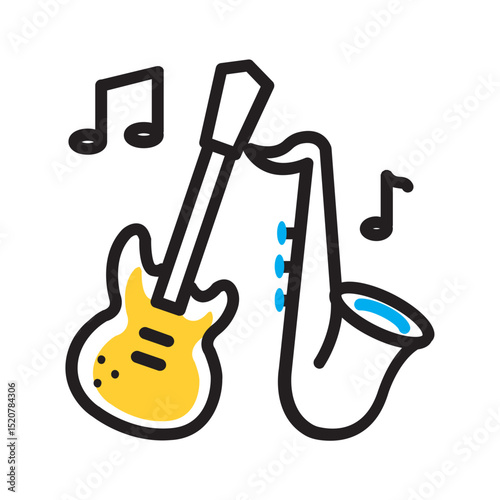 Vector multi color icon for Instrumental