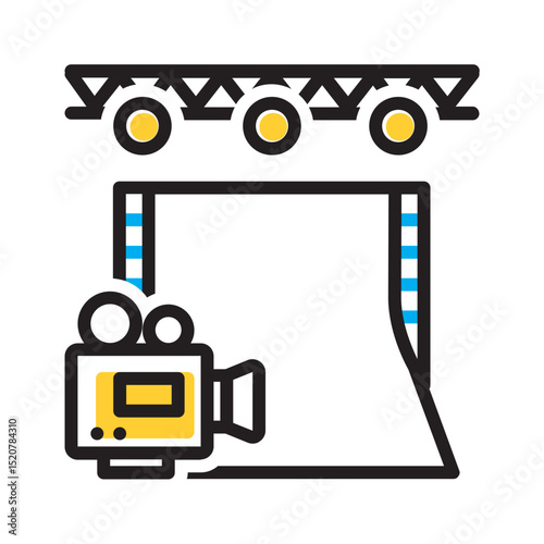 Vector multi color icon for Studio