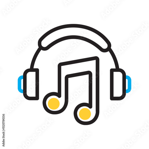 Vector multi color icon for Vocal