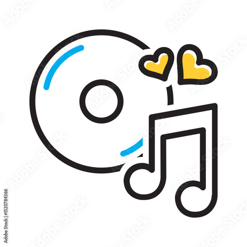 Vector multi color icon for Ballad