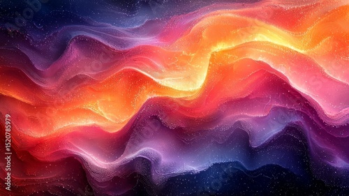 Vibrant abstract waves of orange, pink, and purple flowing seamlessly, creating a dynamic and captivating visual perfect for modern design and artistic projects.