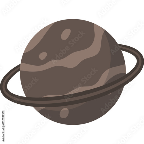 Ringed Planet Illustration
